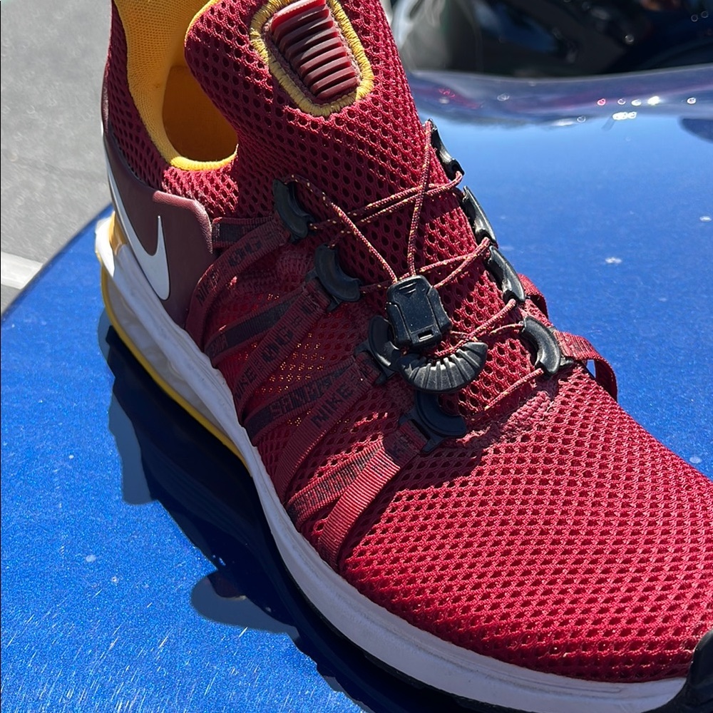 Nike Red and Yellow Athletic Shoes with Modern Design